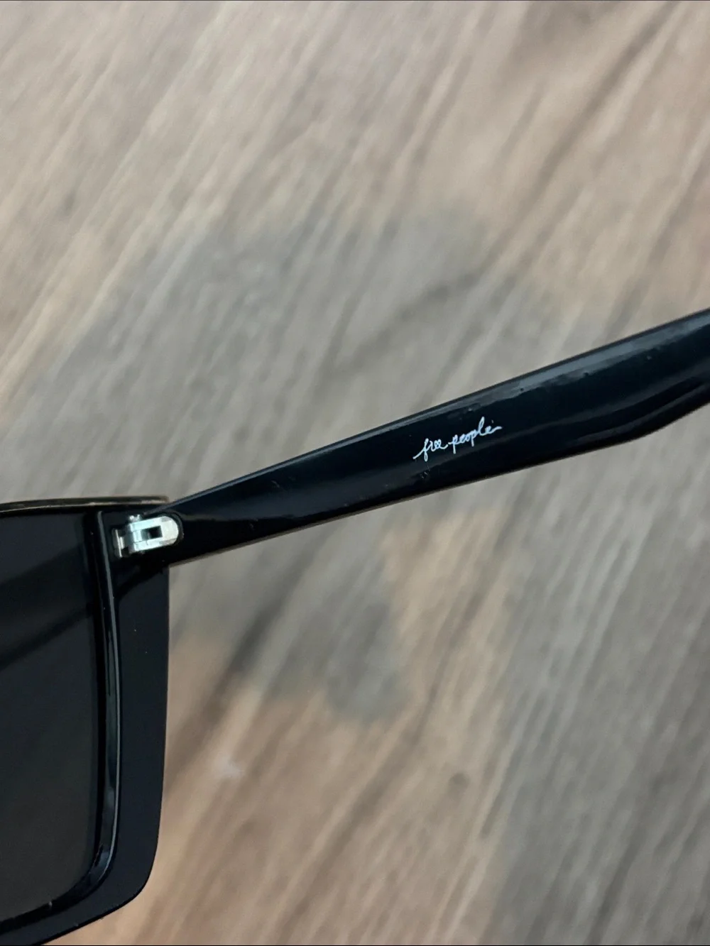Free People oversized Black Cat Eye Sunglasses with Gold Trim